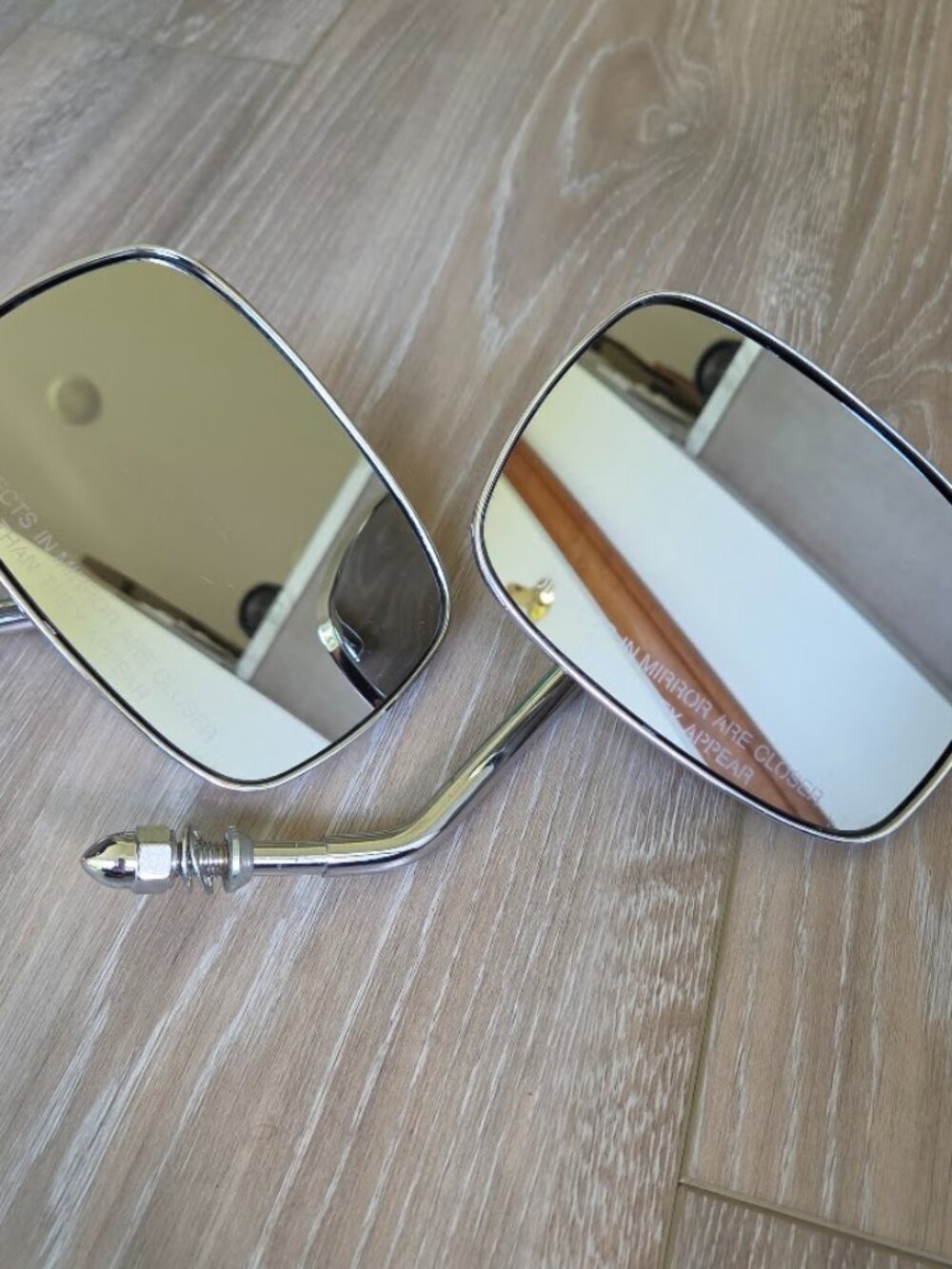 Official Harley-Davidson OEM Chrome Short-Stem Motorcycle Mirrors (Pair)